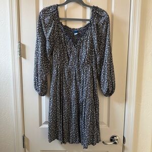 Old Navy | Floral Navy and White | Women's Dress | Size Large